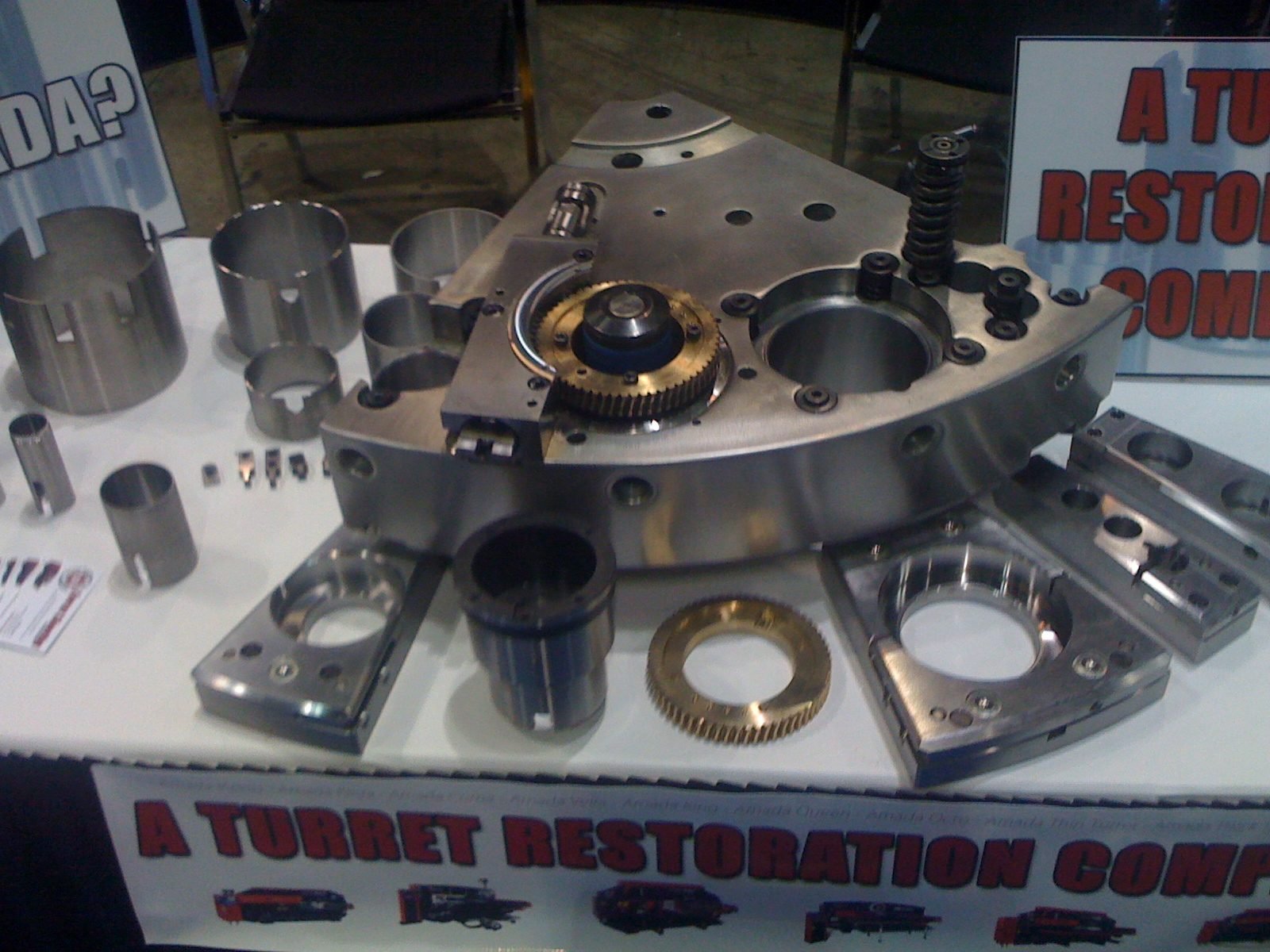 Amada turret parts up close