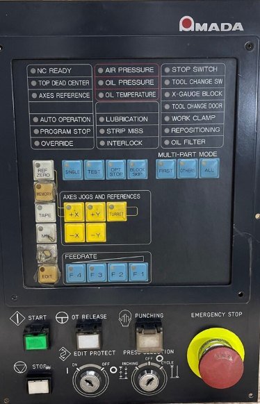 Original Amada operator panel before the control retrofit