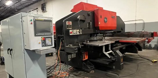 Amada punch press with new FANUC control cabinet installed